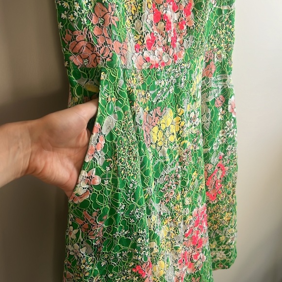 Anthropologie Green Floral Dress - Picture 6 of 7